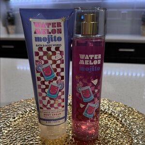 Bath & Body Works Watermelon Mojito Body Cream & Fragrance Mist - Pink & Purple